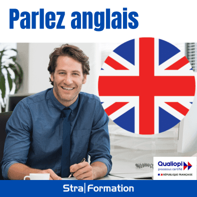 Une image d'une personne apprenant l'anglais avec Straformation.