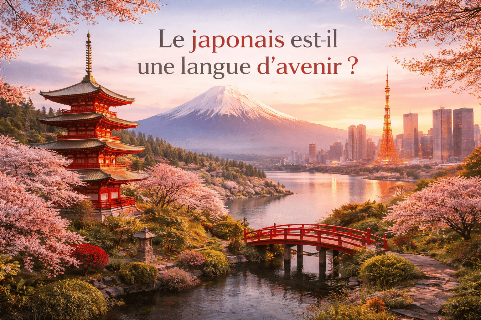 Paysage moderne du Japon illustrant l’avenir de la langue japonaise dans un contexte international