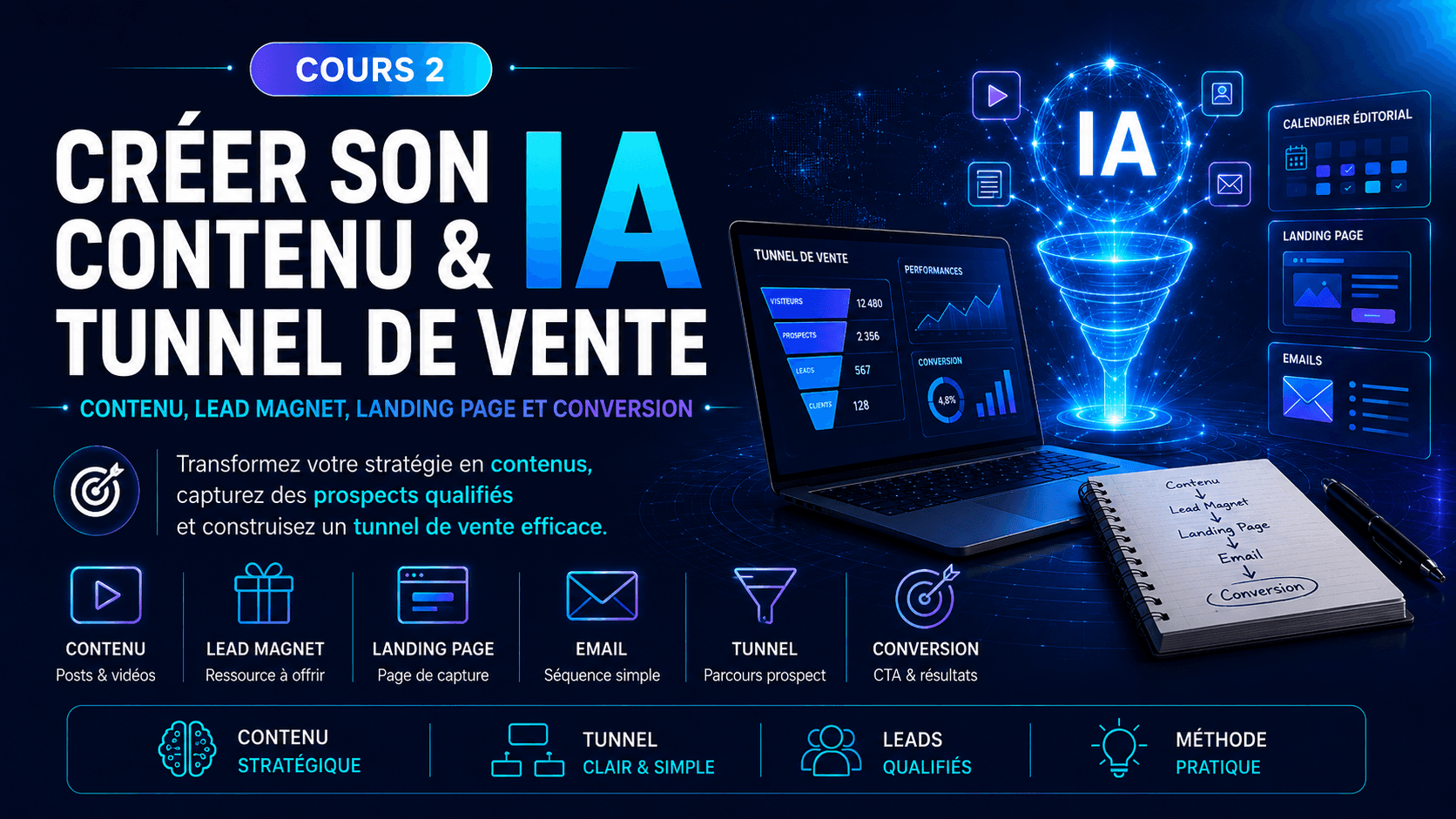 Créer son contenu et son tunnel de vente avec l’IA