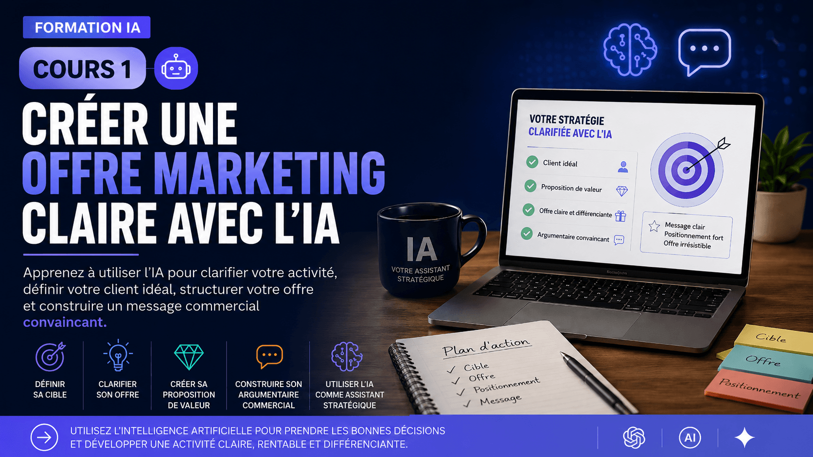 Créer une offre marketing claire avec l’IA
