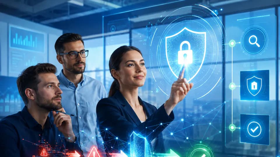 Formation – Formation cybersécurité : prévenir, détecter et réagir – Présentation Des professionnels sécurisent un système numérique en identifiant une menace, en la bloquant et en validant la protection.