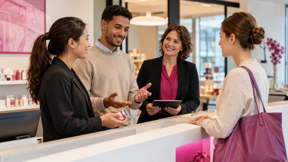 Formation – Formation FLE pour l’accueil, le commerce et le service client – Présentation Mise en situation en français professionnel dans un espace d’accueil et de vente.