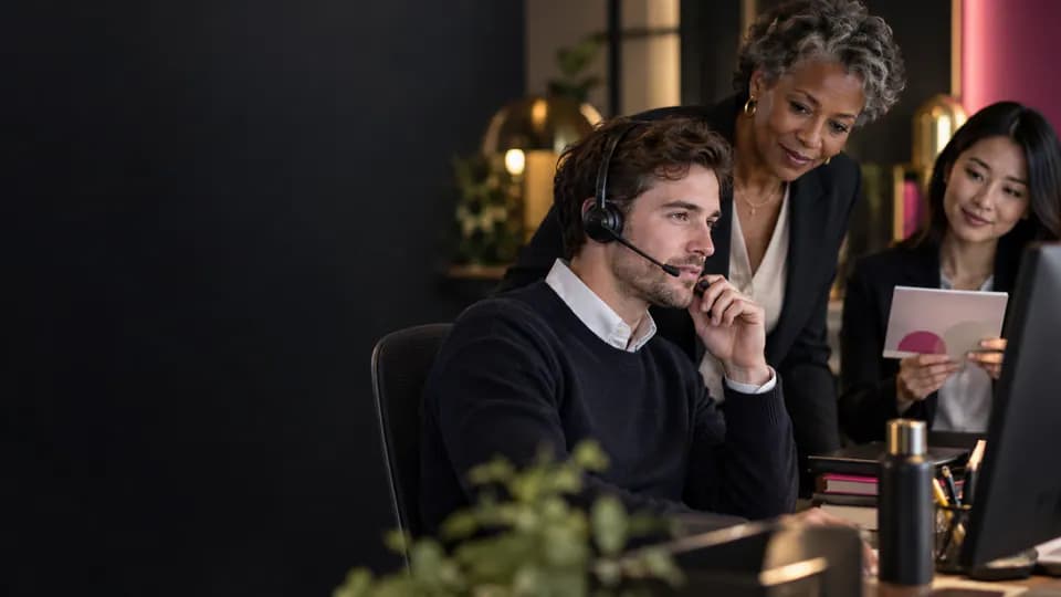 Formation – Italien relation client : comprendre, cadrer et suivre sans ambiguïté – Présentation Conseillère qualifiant une demande et organisant un suivi client en italien.
