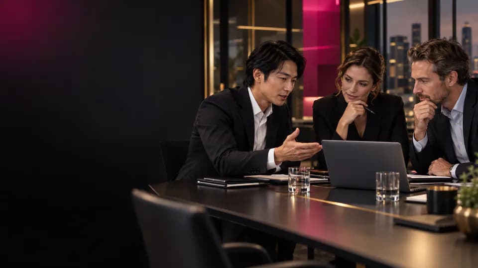 Formation – Affaires avec le Japon : comprendre le contexte sans stéréotyper – Présentation Professionnels préparant une réunion d’affaires entre la France et le Japon.