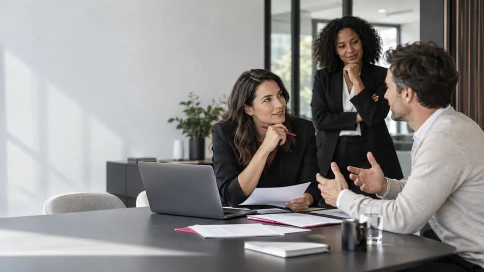 Formation – Portugais commercial : conduire la vente et rendre l’accord explicite – Présentation Équipe simulant une négociation commerciale en portugais.