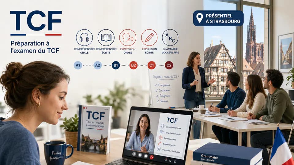 Formation – Préparation au TCF : visez le niveau attendu pour votre projet – Présentation Candidate préparant les épreuves du TCF avec StraFormation.