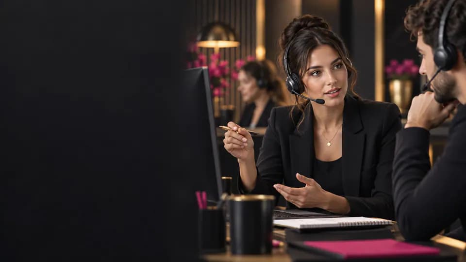 Formation – Russe relation client : comprendre, cadrer et suivre sans ambiguïté – Présentation Conseillère qualifiant une demande et organisant un suivi client en russe.