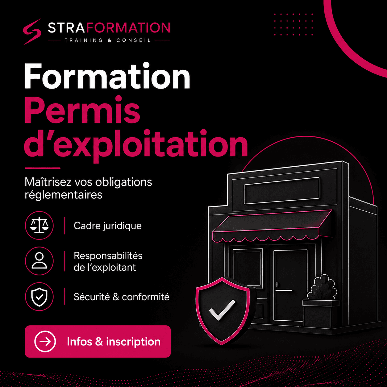 Formation – Permis d’exploitation – Présentation Formation Permis d’exploitation proposée par STRAFORMATION