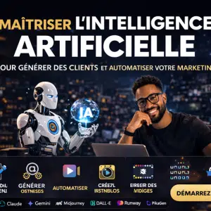 Formation en intelligence artificielle pour le marketing digital, génération de leads, automatisation des ventes et création de contenu avec IA.